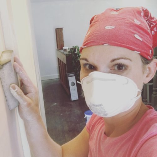 Sanding the walls